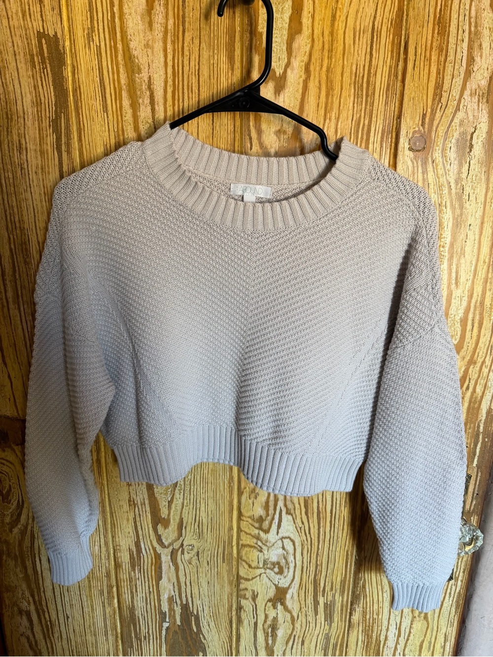 Abound Cream Textured Crewneck Sweater